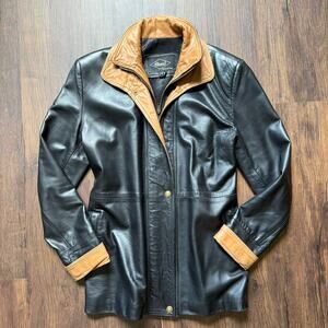 Abaci Black Leather Jacket XL / 46 Men’s Made in Canada Italy Style